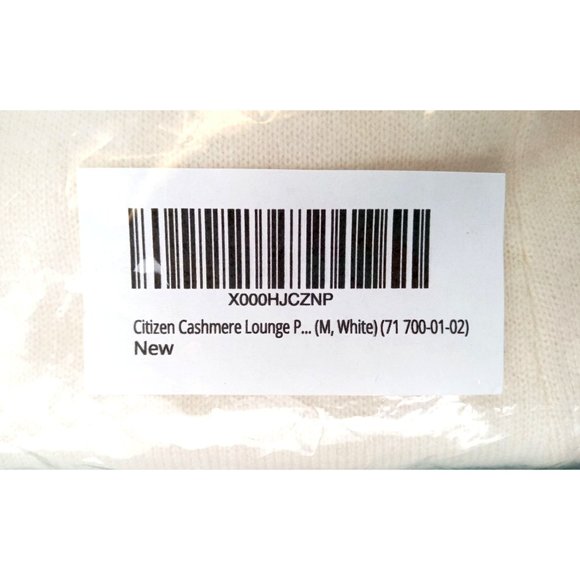 Citizen Cashmere Pants Cream New Women's Medium Lounge Drawstring Waist Paris - Picture 4 of 8